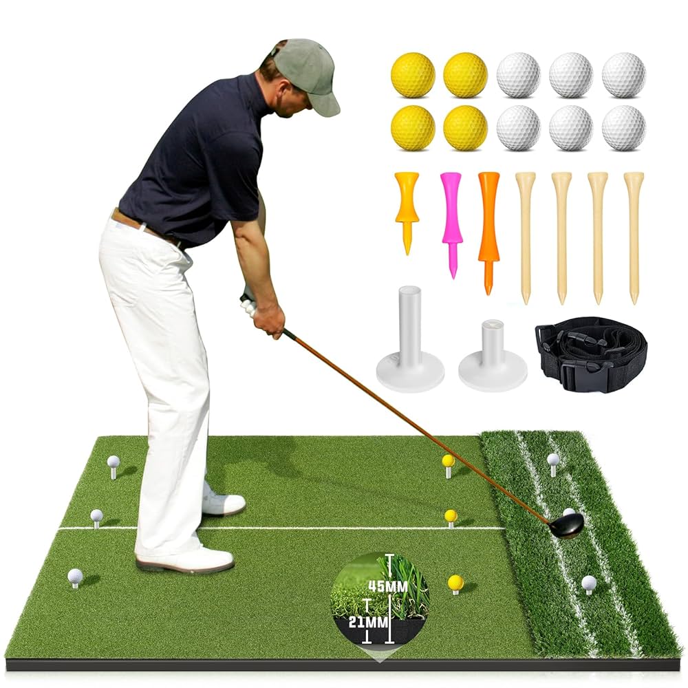 Amazon.com : Dual Turf Golf Mat - Practice Indoor/Outdoor, 5